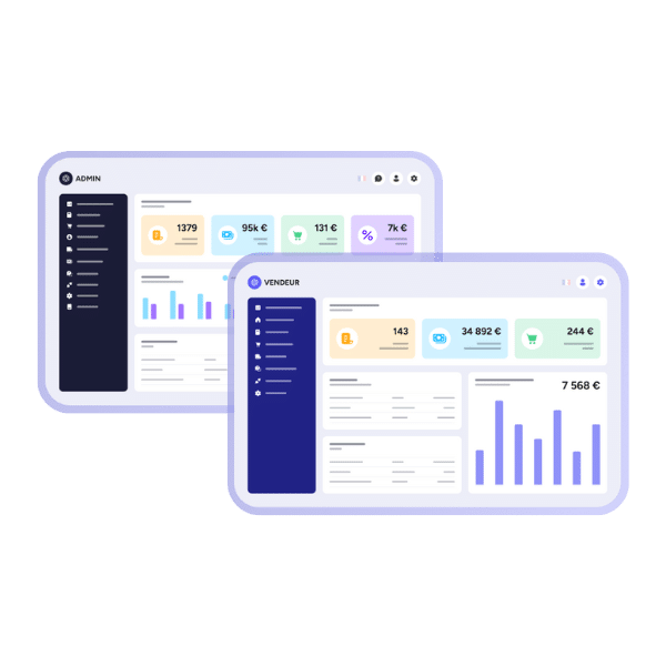 Les back-offices opérateurs et vendeurs professionnels