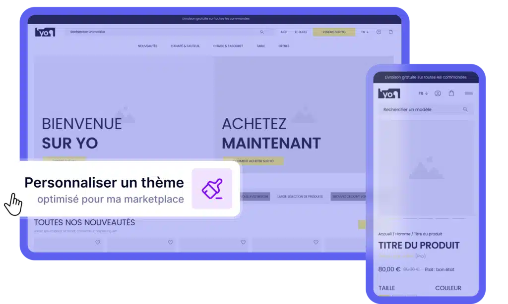 Theme Template Marketplace Design
