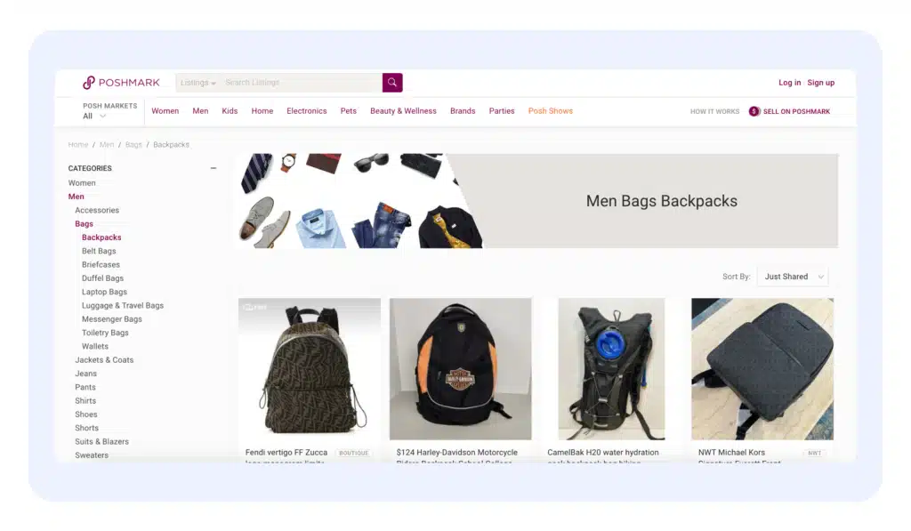 How to build a website like Poshmark