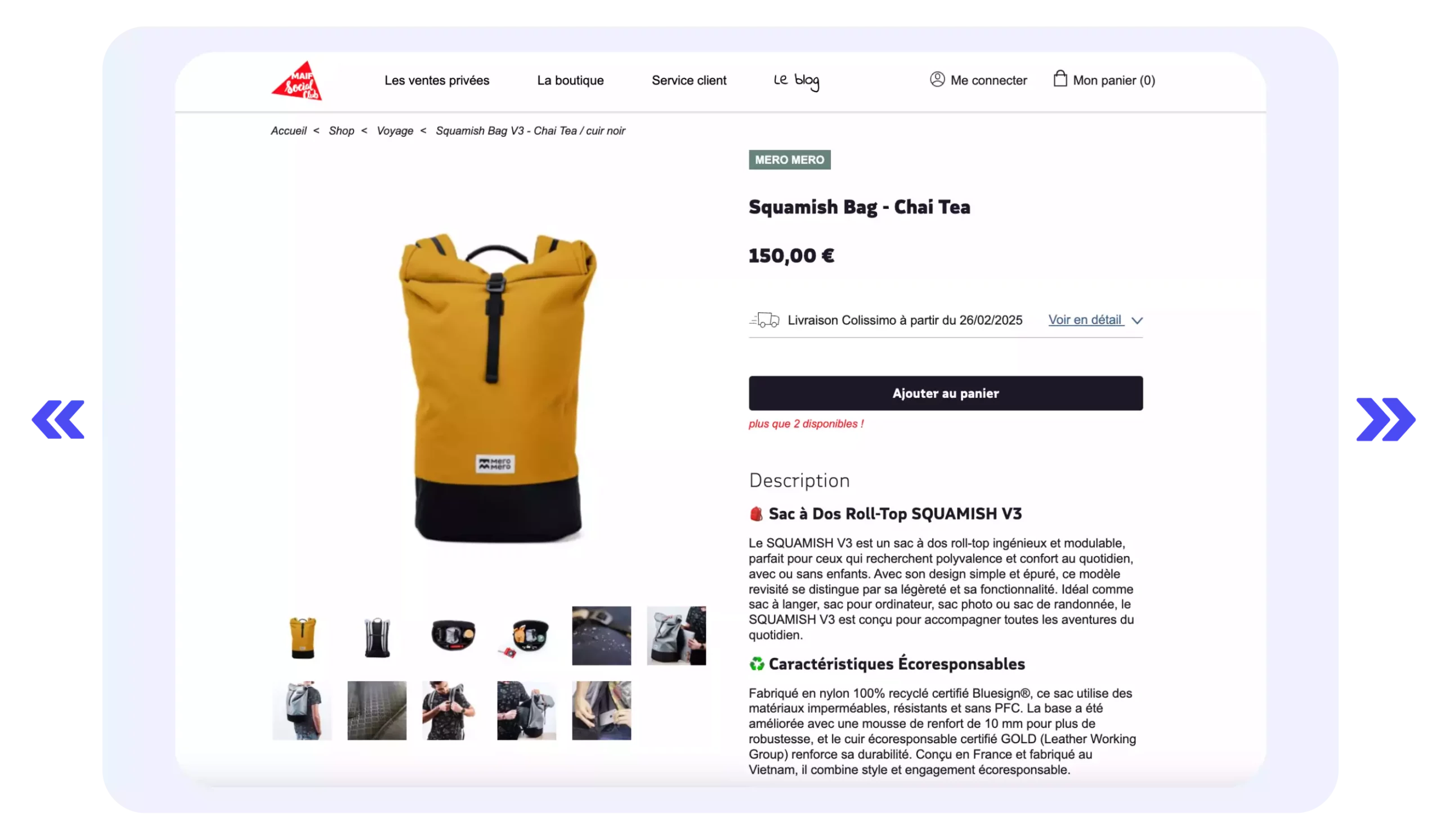 Exemple fiche produit marketplace