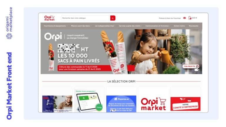 Screenshot of the use case on Orpi, a central purchasing office for a franchised French estate agency network