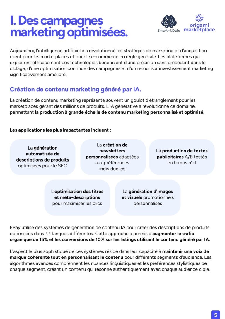 Livre Blanc - Les applications de l'IA dans les marketplaces guide complet 2025