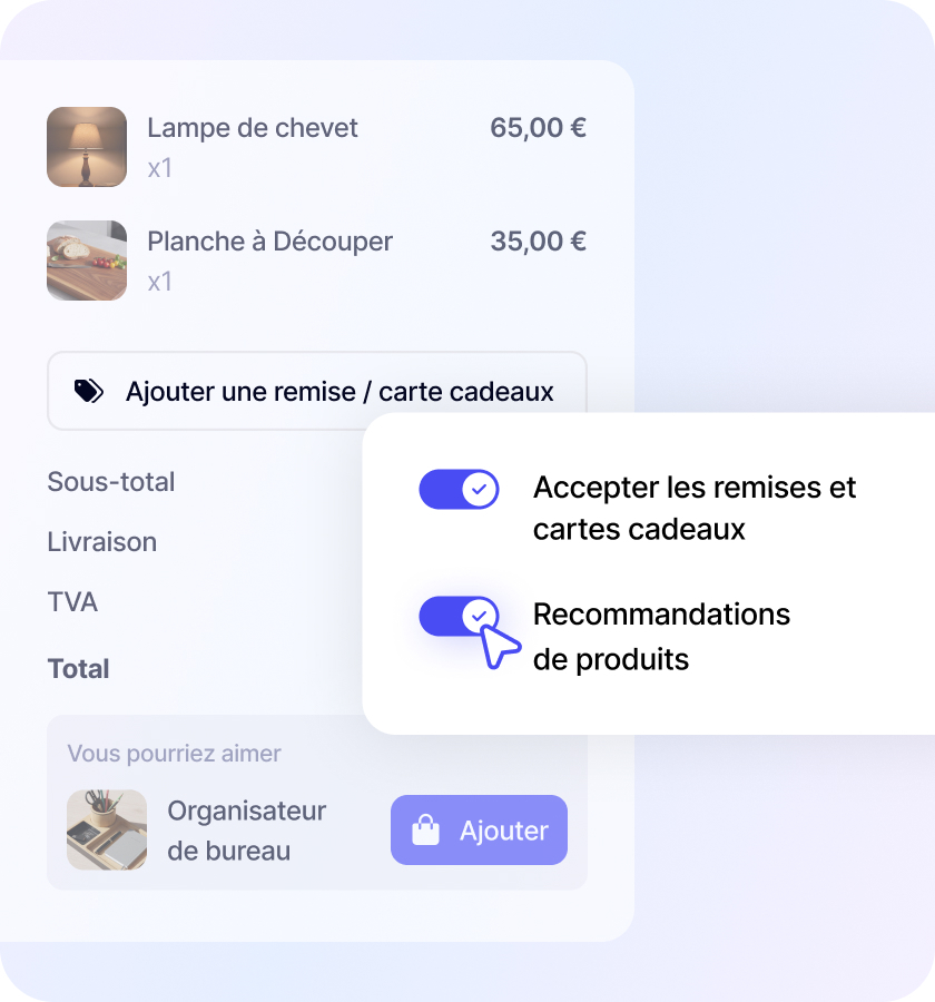Panier Marketplace - Produit suggéré - Code promotionnel